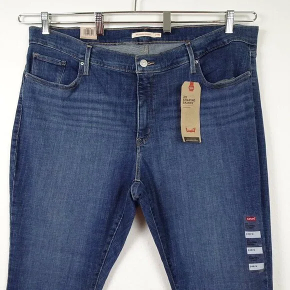 Levi's 311 Skinny Jeans Women's Plus Size 24W Blue Denim Stretch Shaping - Picture 2 of 13